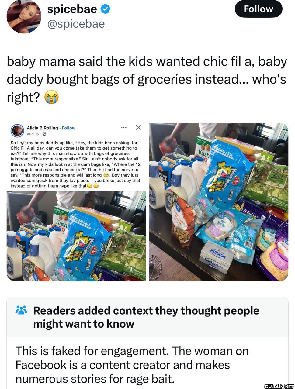 Follow baby mama said the...