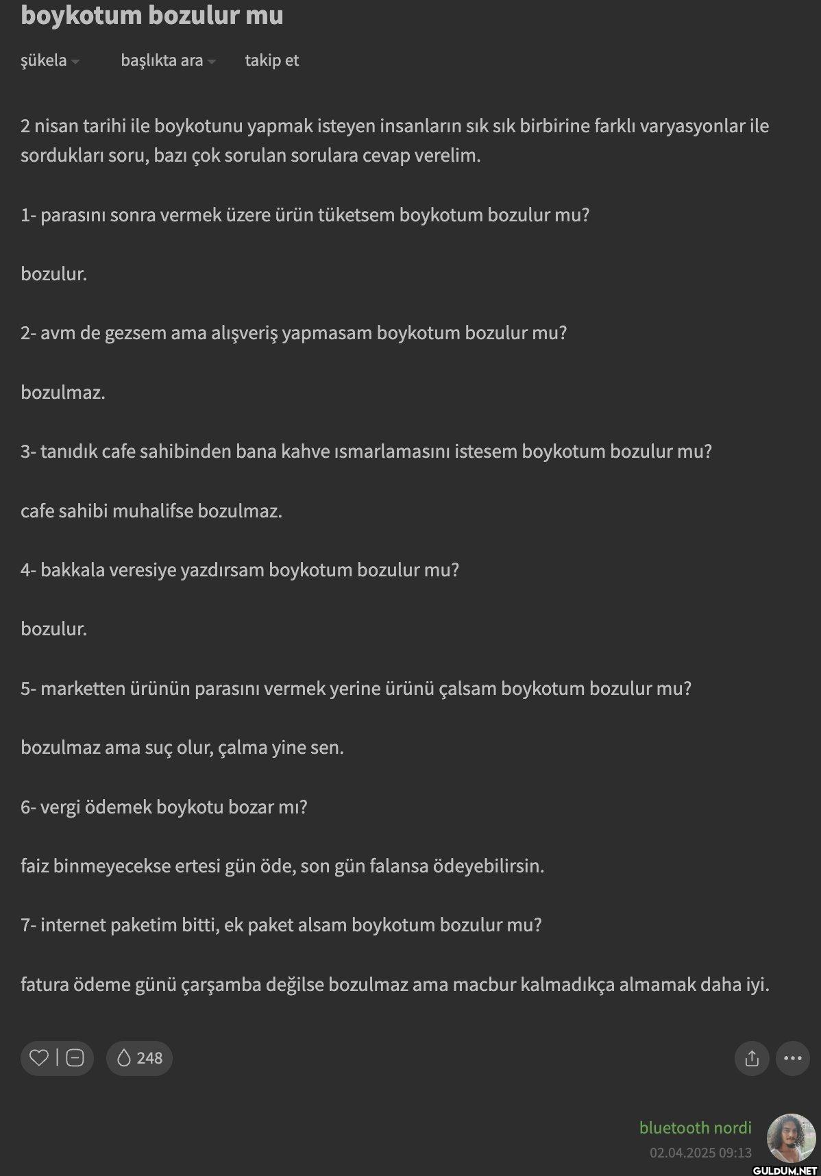 boykotum bozulur mu Şükela...