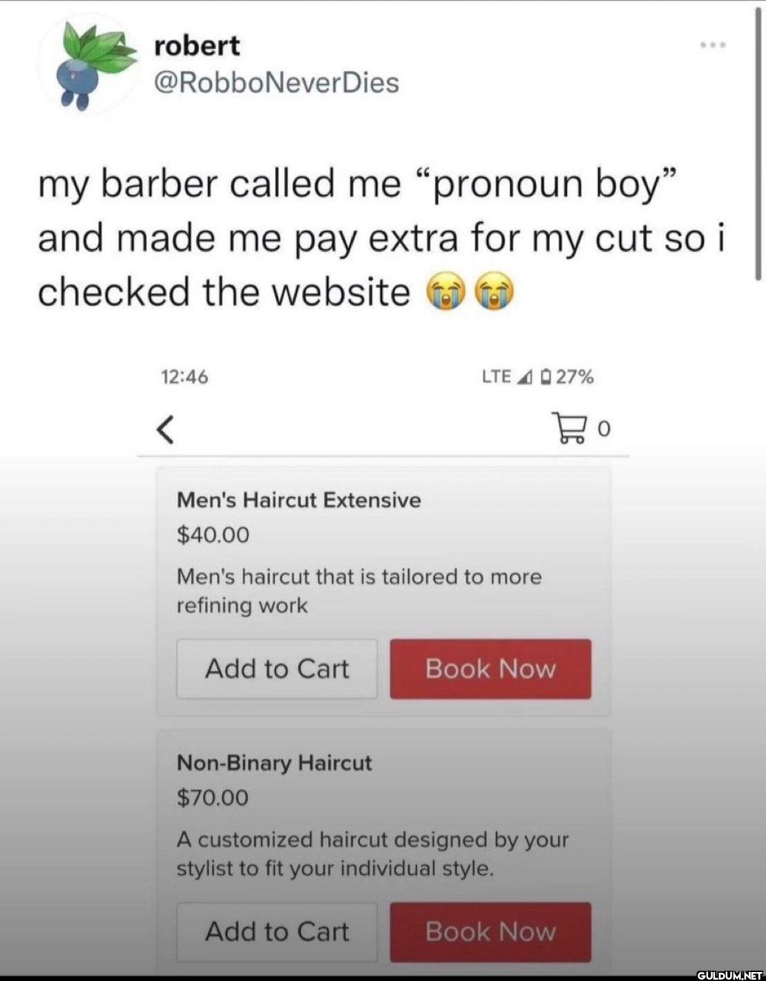 my barber called me...