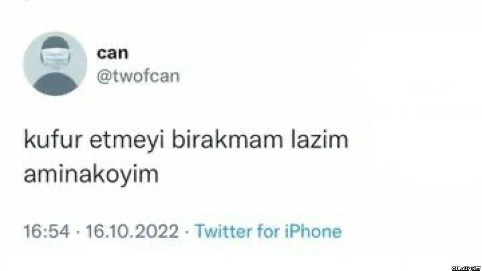 kufur etmeyi birakmam...