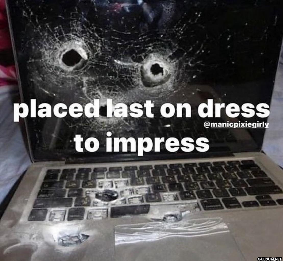 placed last on dress to...