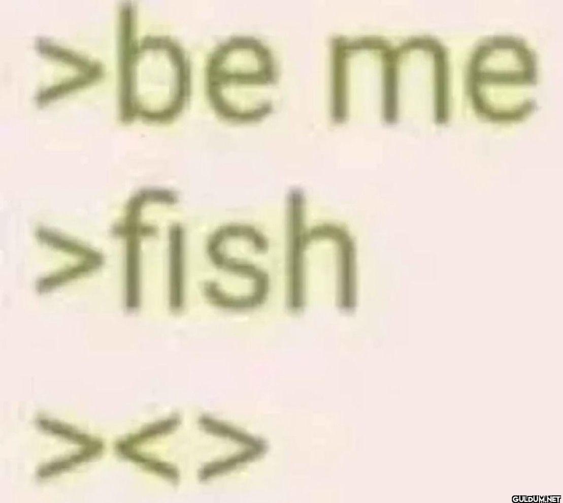 >be me >fish ><V