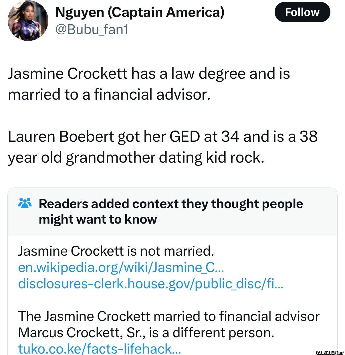 Follow Jasmine Crockett...