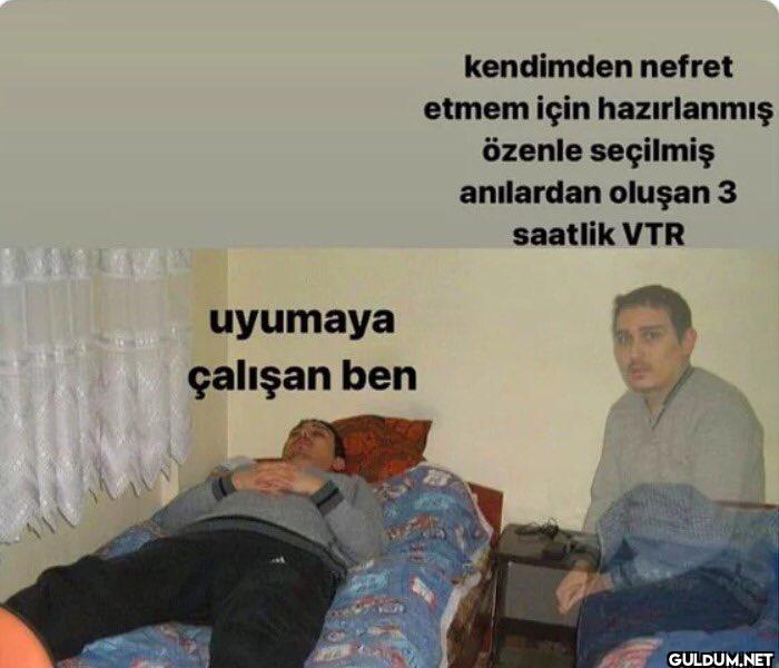 uyumaya çalışan ben...