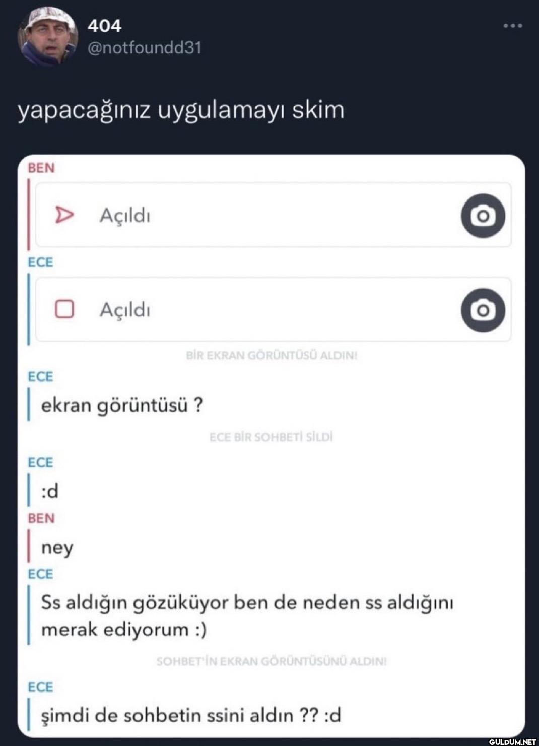 yapacağınız uygulamayı...