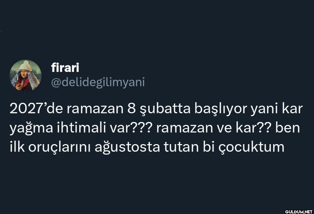 2027'de ramazan 8 şubatta...