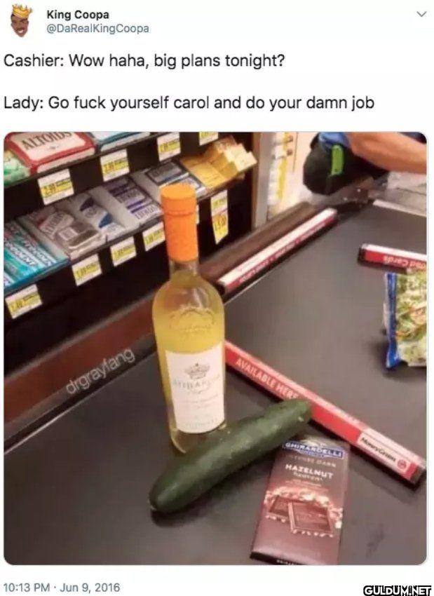 Cashier: Wow haha, big...