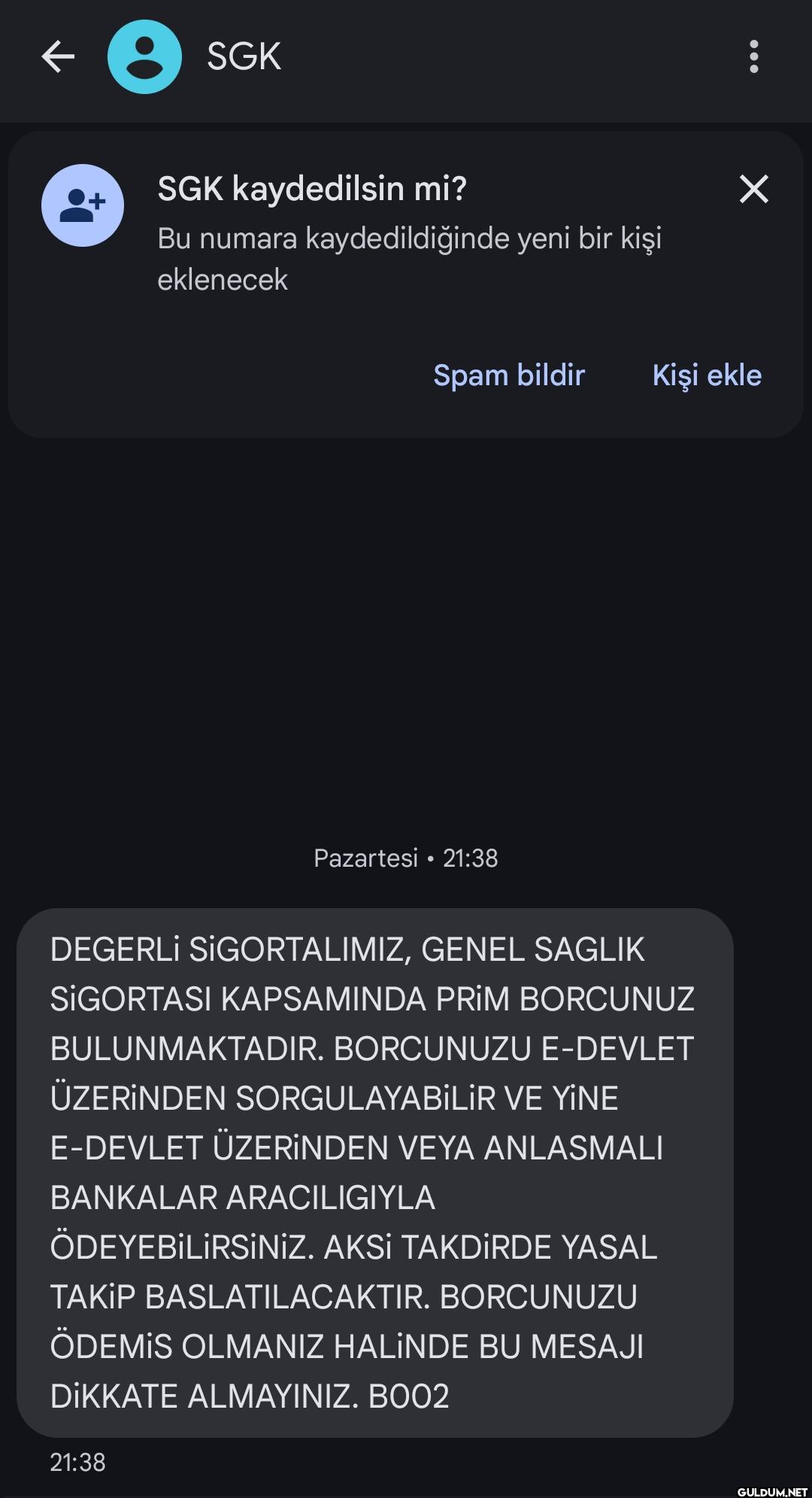 Pazartesi bana da geldi...