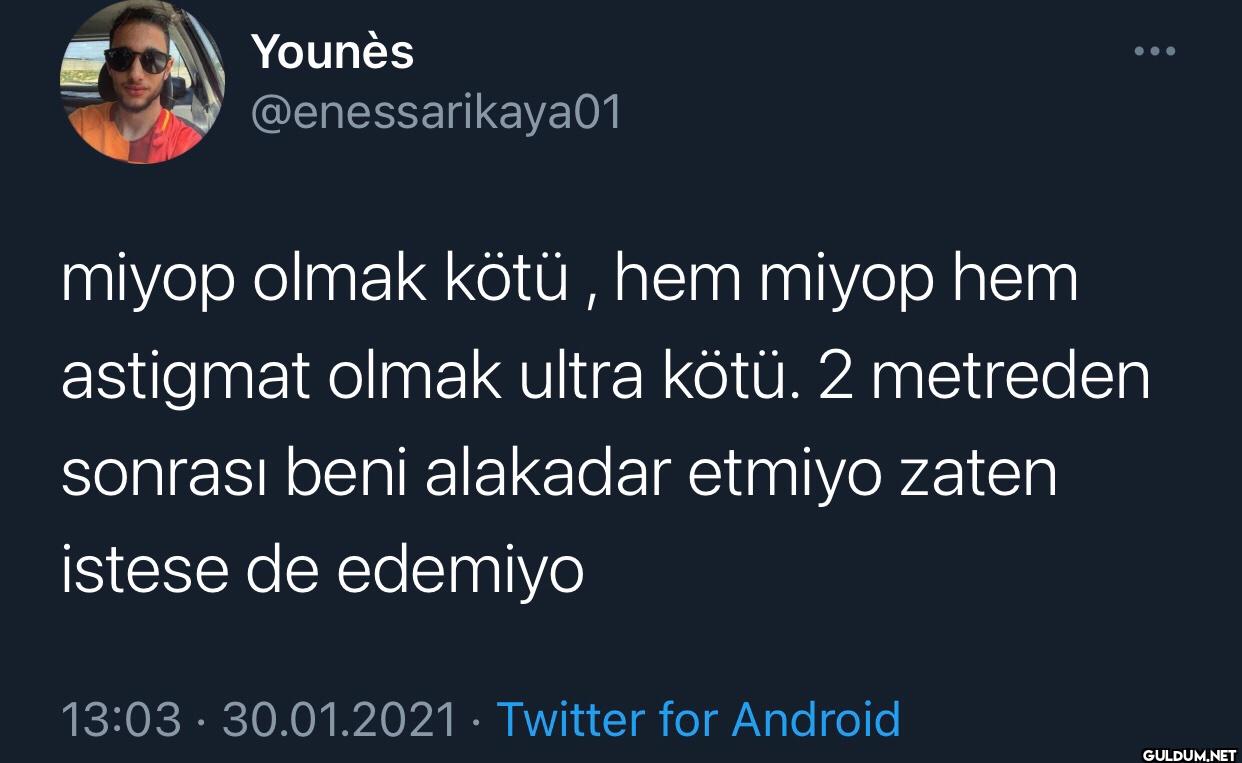 miyop olmak kötü, hem...