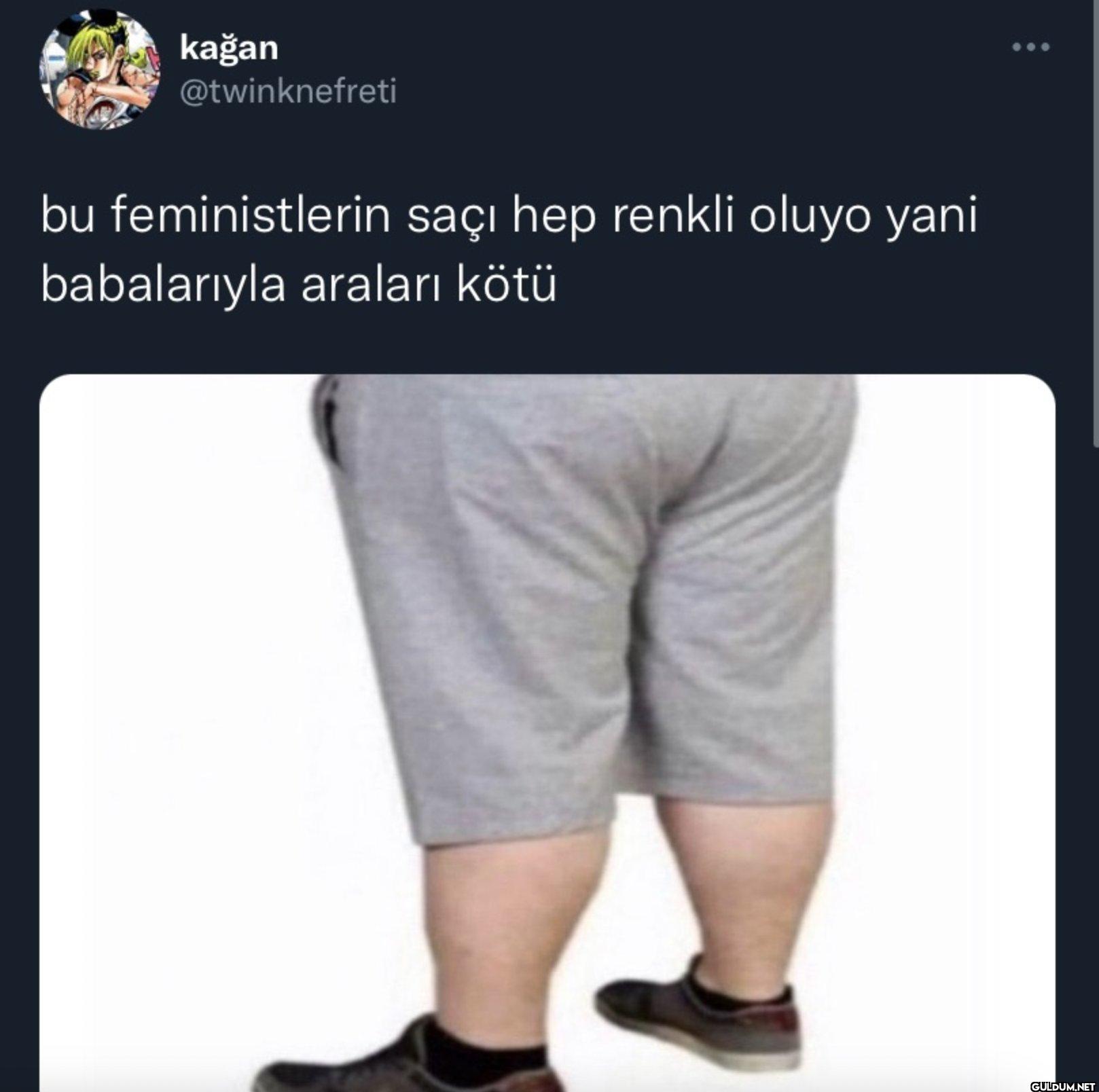 bu feministlerin saçı hep...