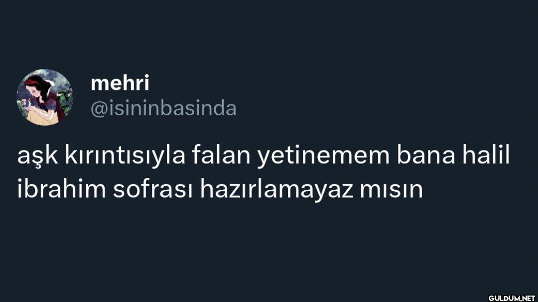 aşk kırıntısıyla falan...