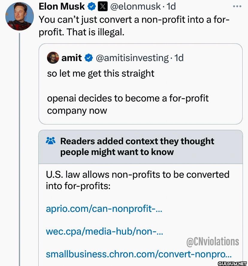 Community noted on his own...