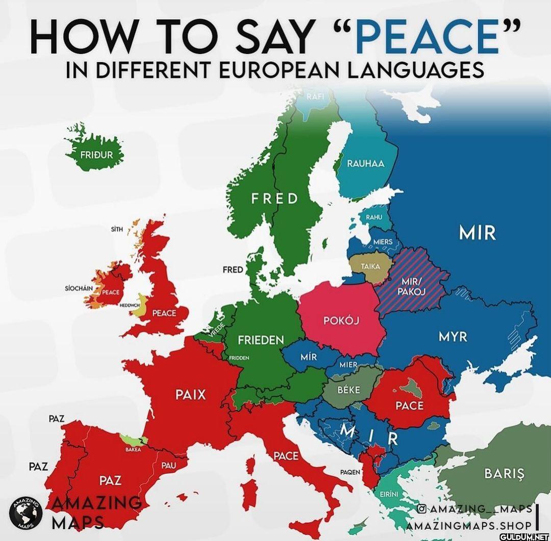 How to say peace in...