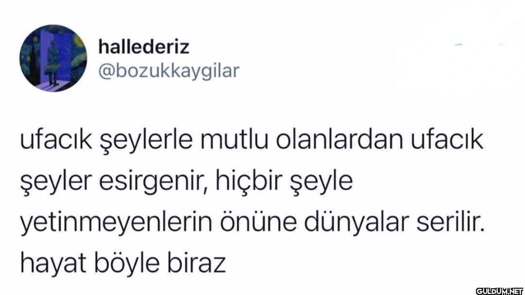 ufacık şeylerle mutlu...