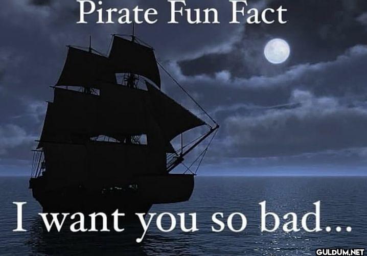 Pirate Fun Fact I want you...