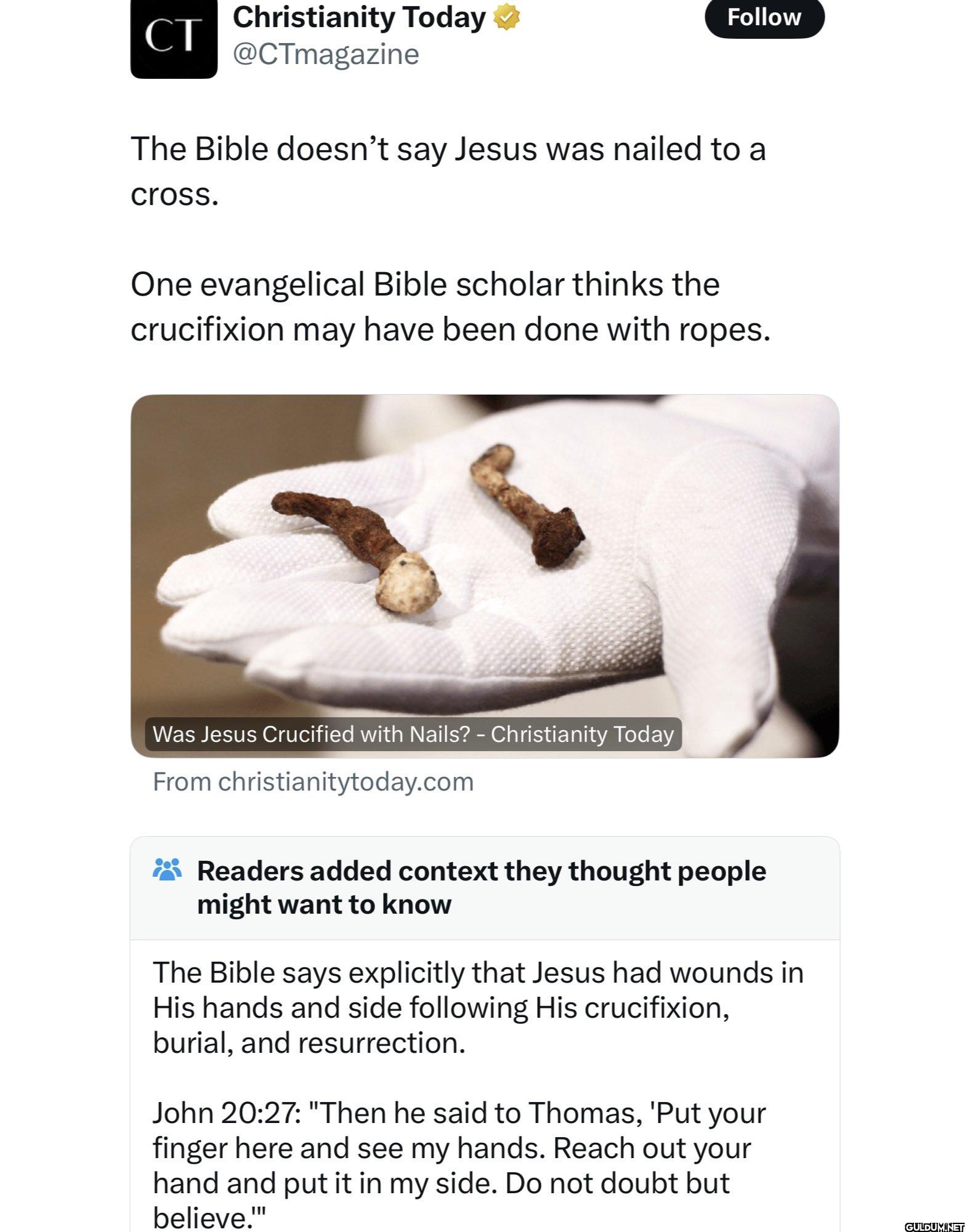 Follow The Bible doesn't...