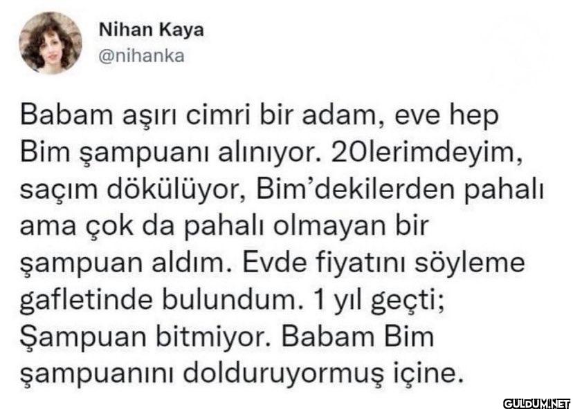 Babam aşırı cimri bir...