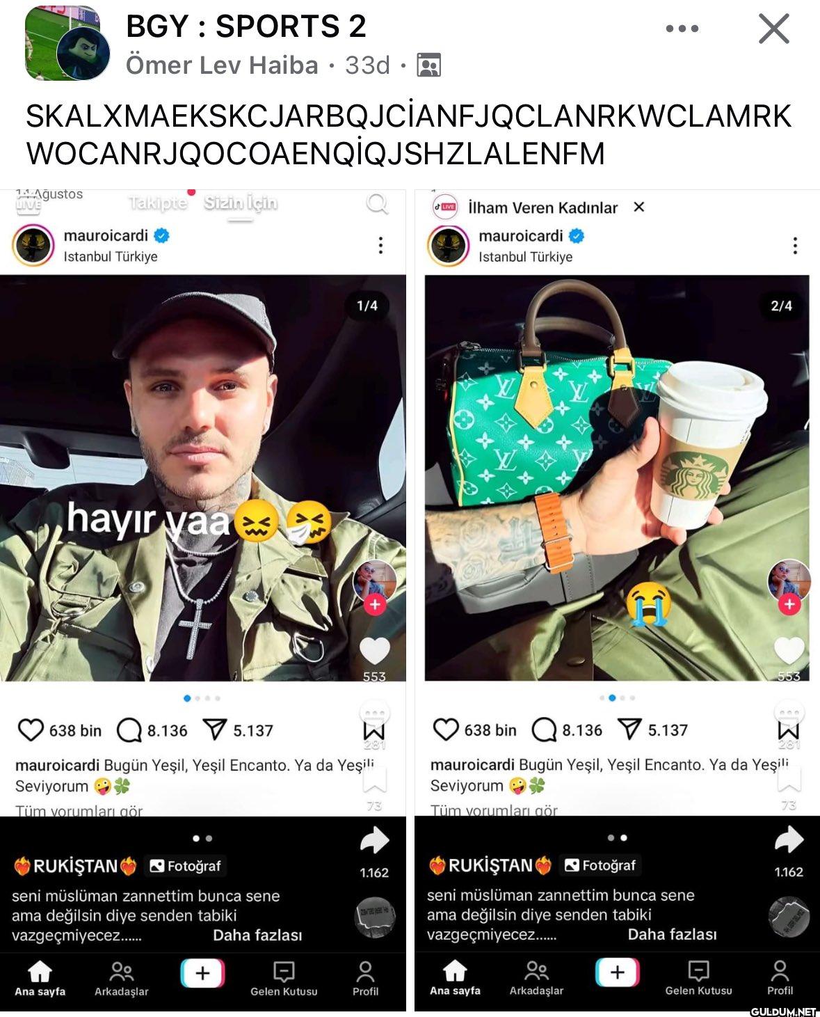 Icardi, starbucks kahvesi...