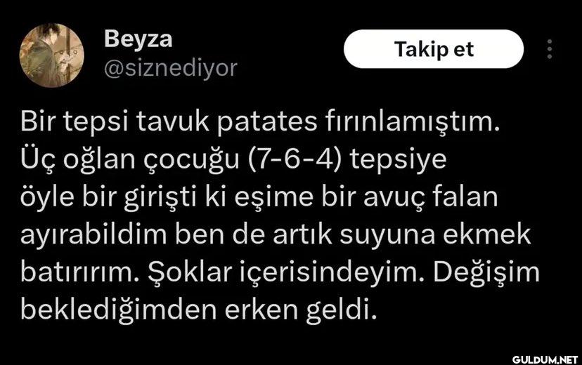Takip et Bir tepsi tavuk...