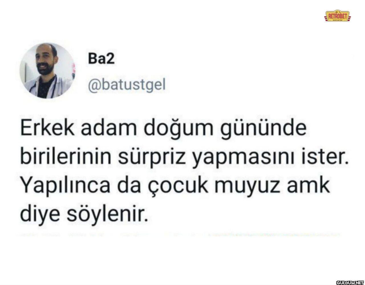 Erkek adam doğum gününde...