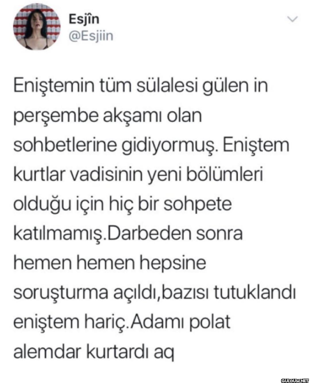 Eniştemin tüm sülalesi...
