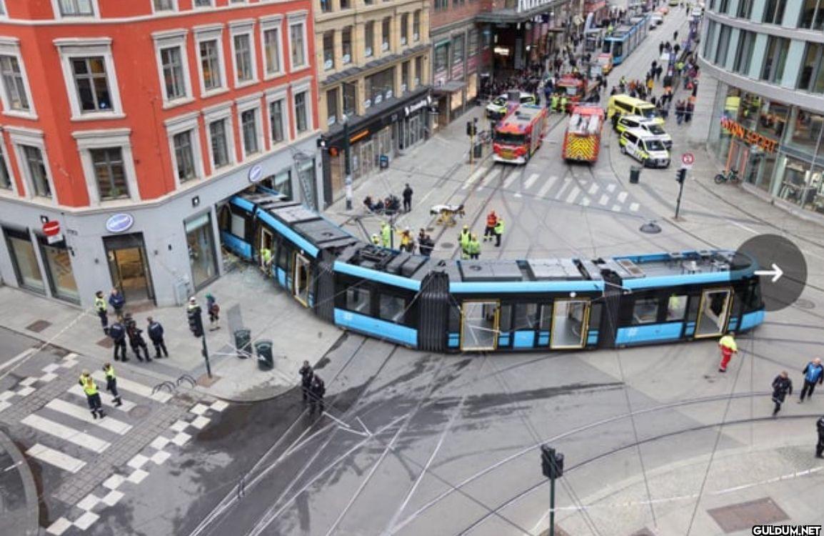 A tram just derailed and...