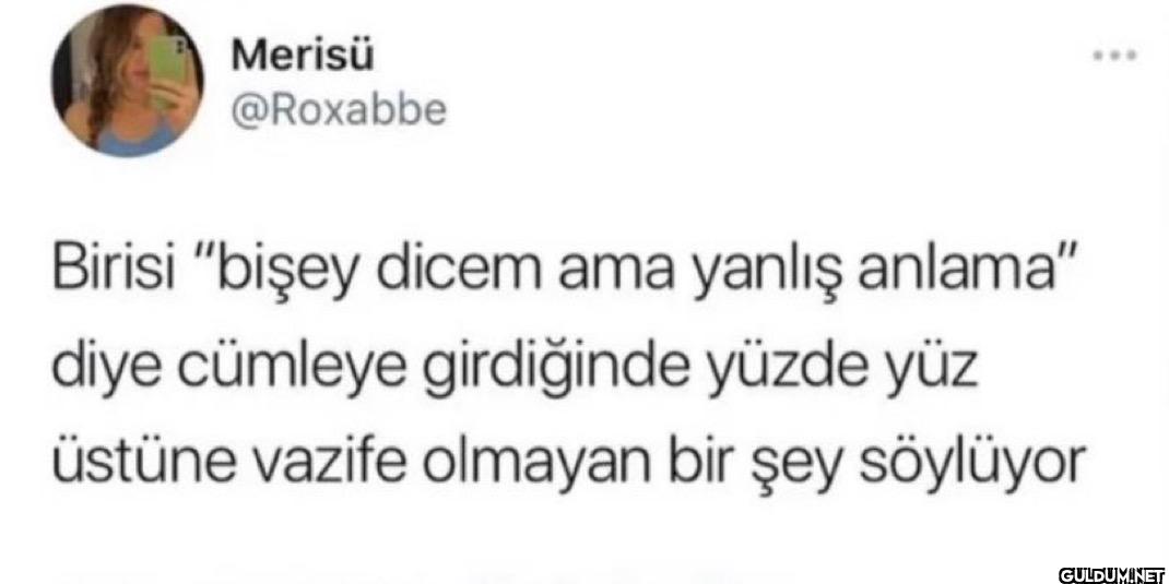 Birisi "bişey dicem ama...