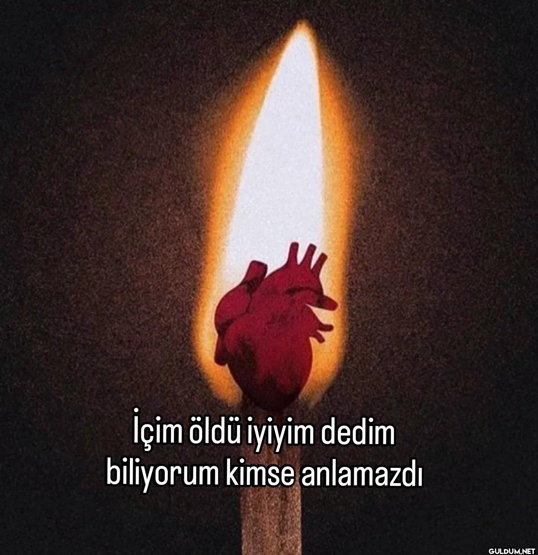 İçim öldü iyiyim dedim...