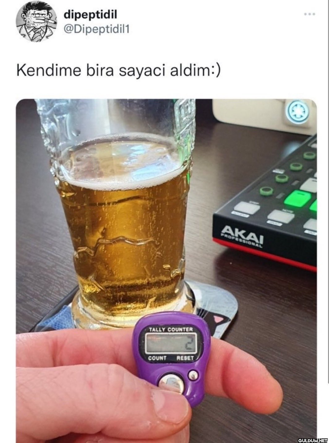 Kendime bira sayaci...