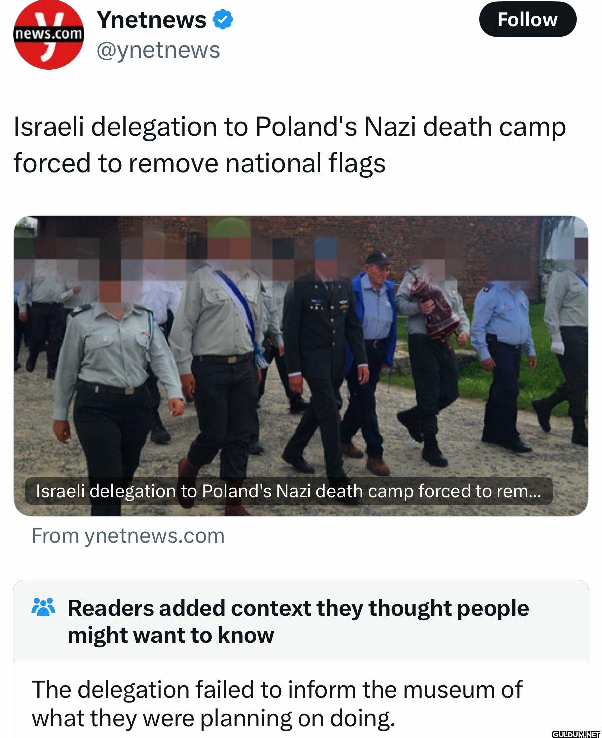 Follow Israeli delegation...