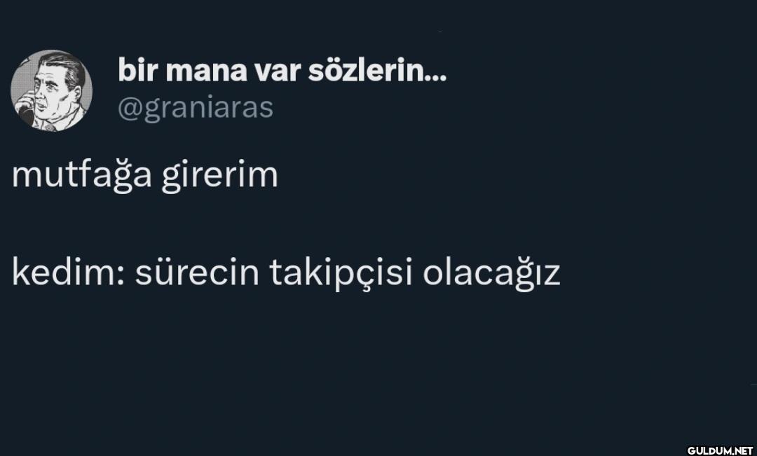 mutfağa girerim kedim:...