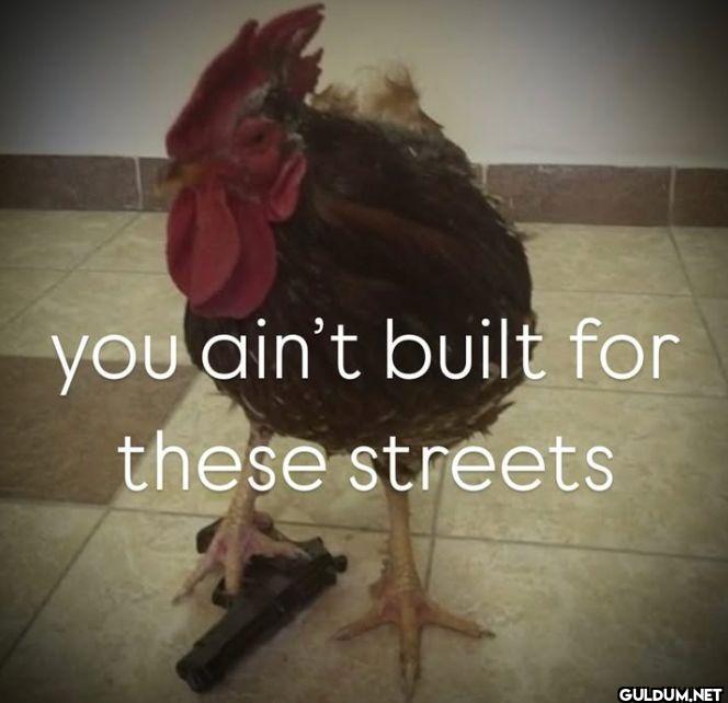 you ain't built for these streets