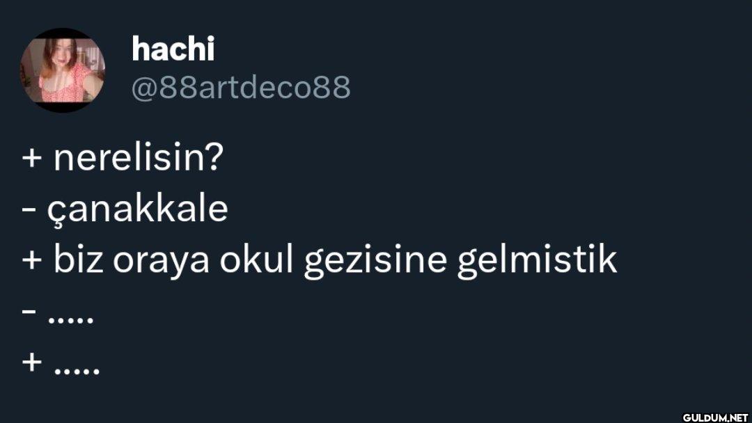 + nerelisin? - Çanakkale +...