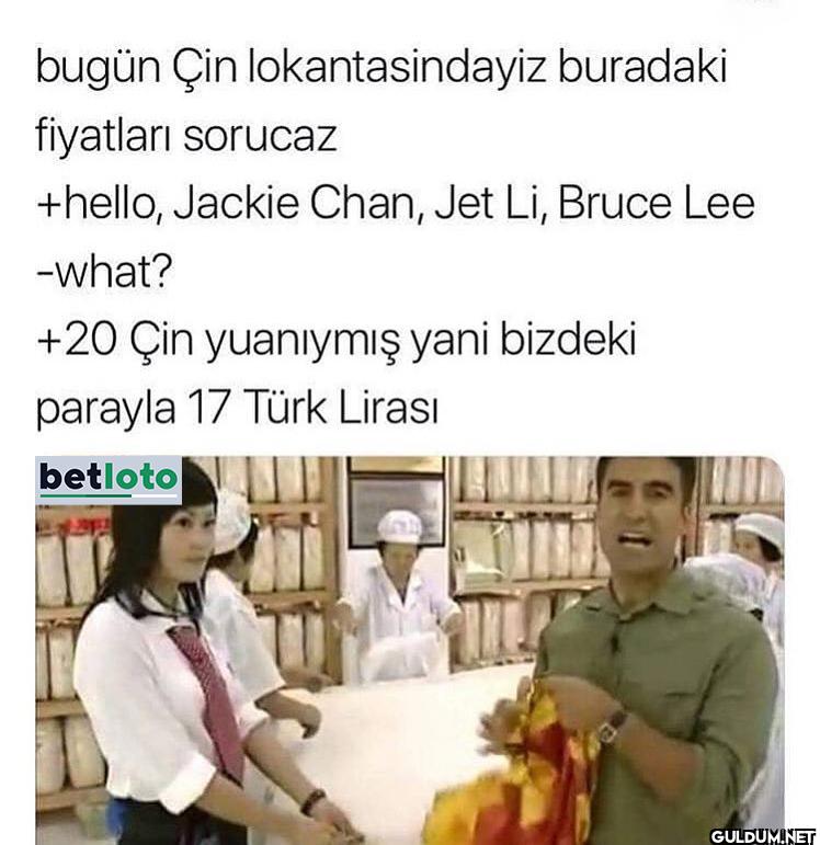 bugün Çin lokantasindayiz...