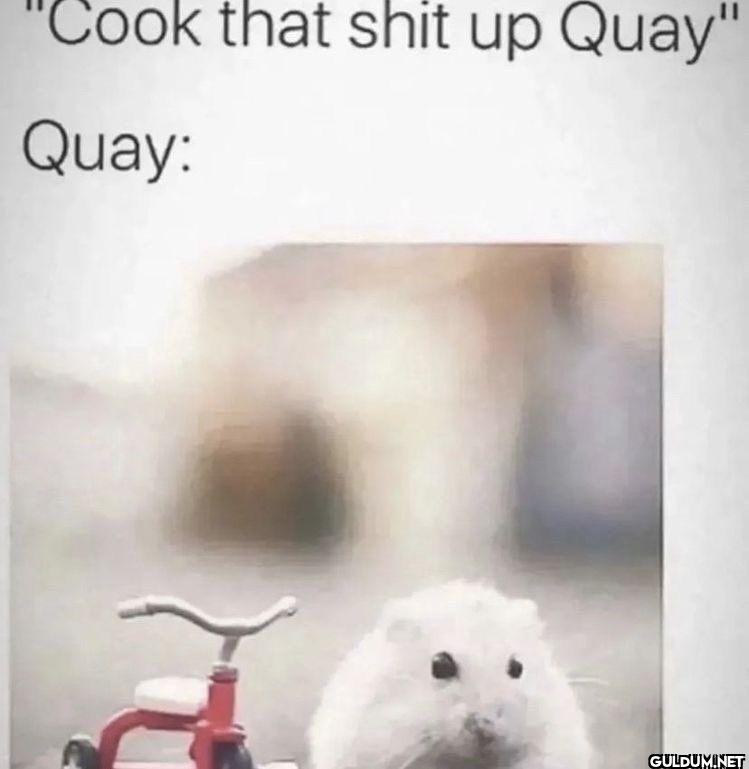 Cook that shit up Quay Quay