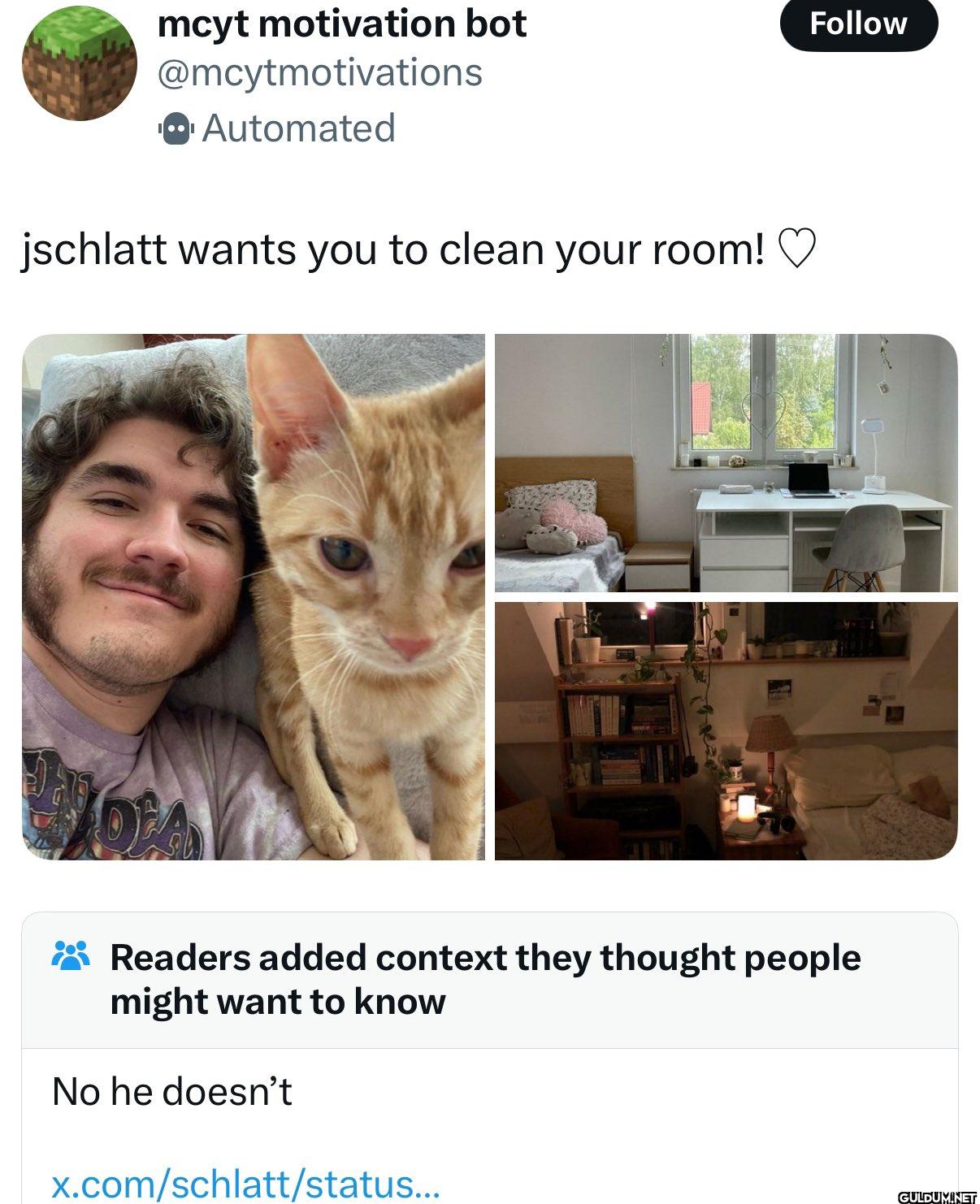 Automated jschlatt wants...