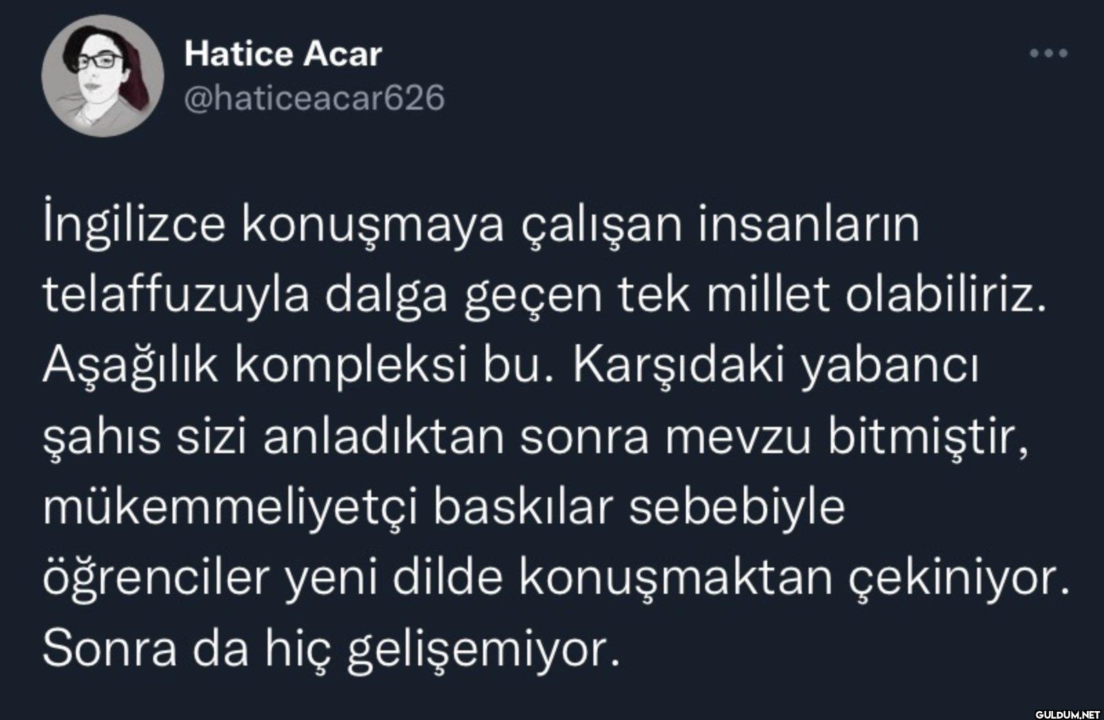 İngilizce konuşmaya...