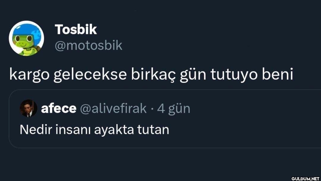 kargo gelecekse birkaç gün...