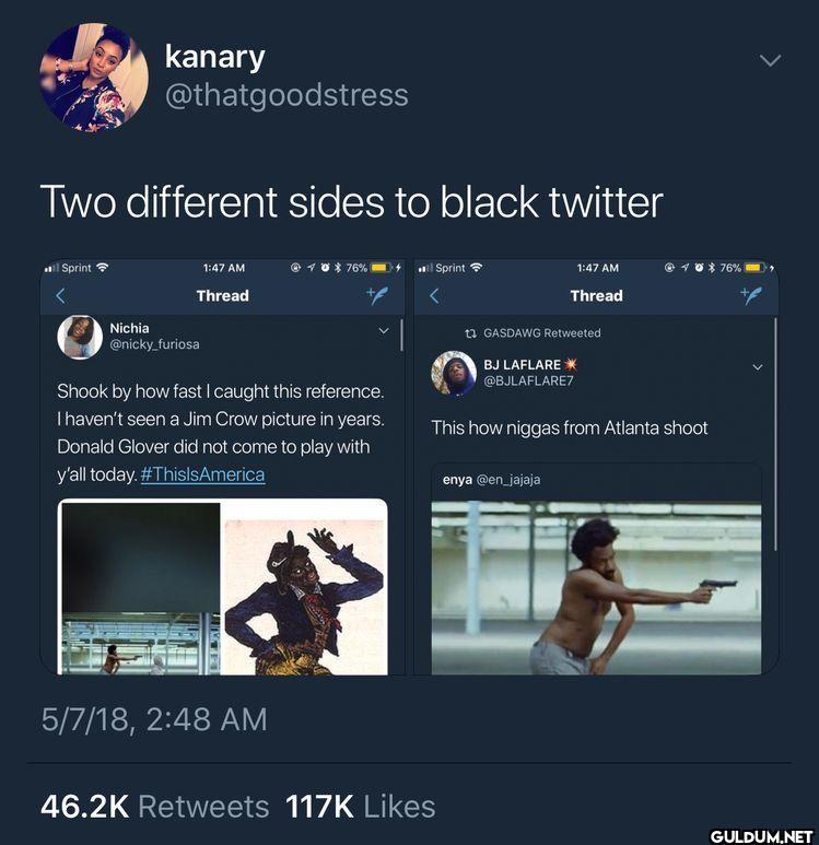 Two different sides to...