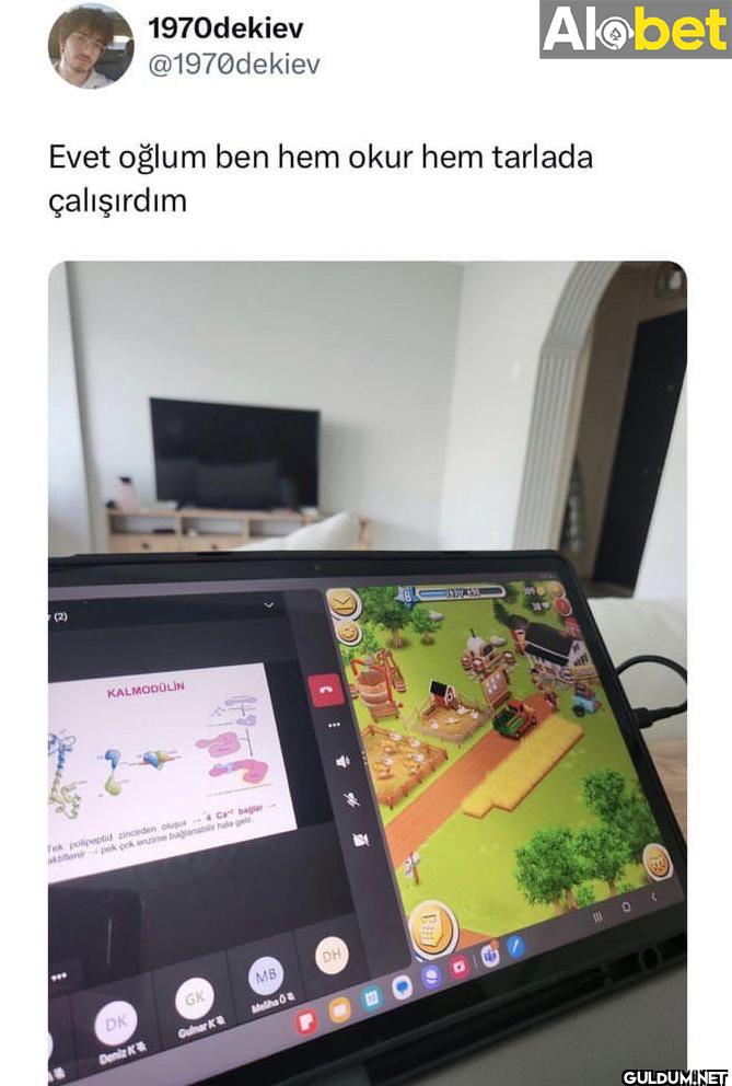 Evet oğlum ben hem okur...