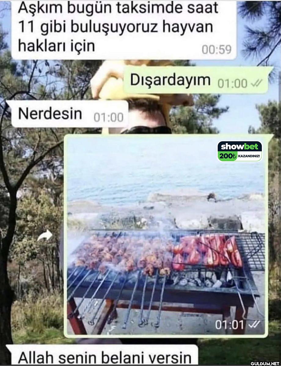 Aşkım bugün taksimde saat...