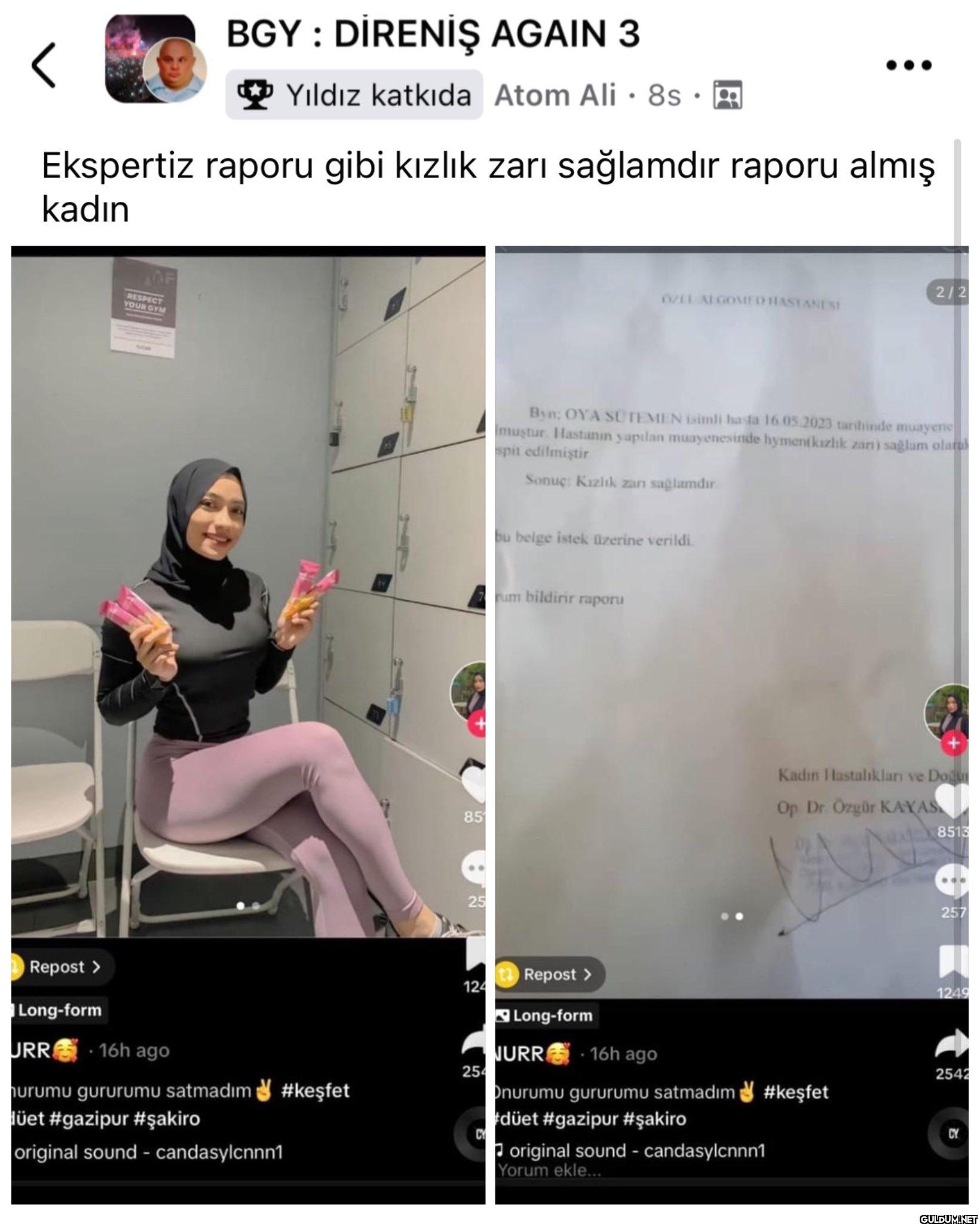 Ekspertiz raporu gibi...
