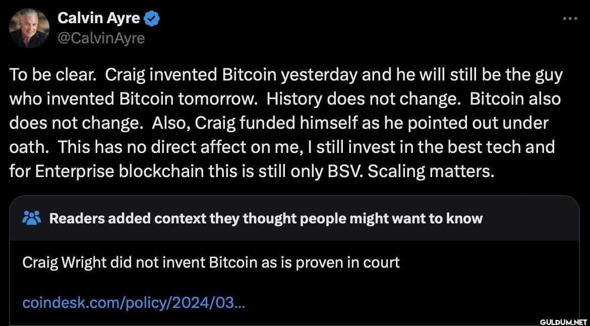 To be clear. Craig...
