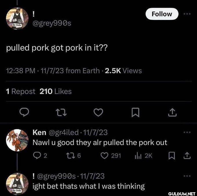 pulled pork got pork in...