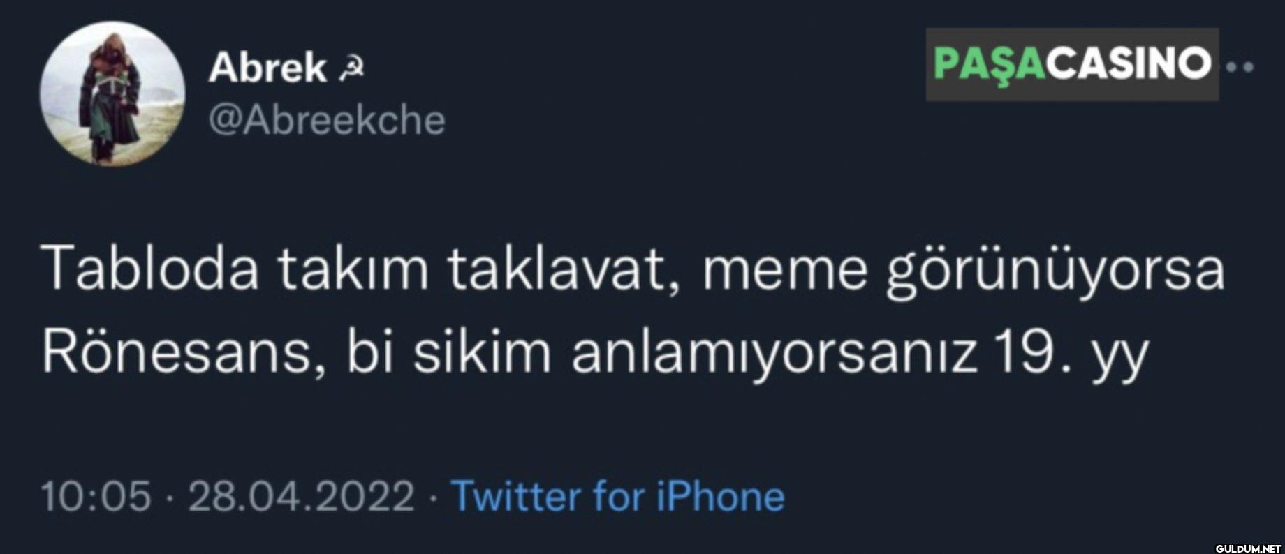 PAŞACASINO.. Tabloda takım...