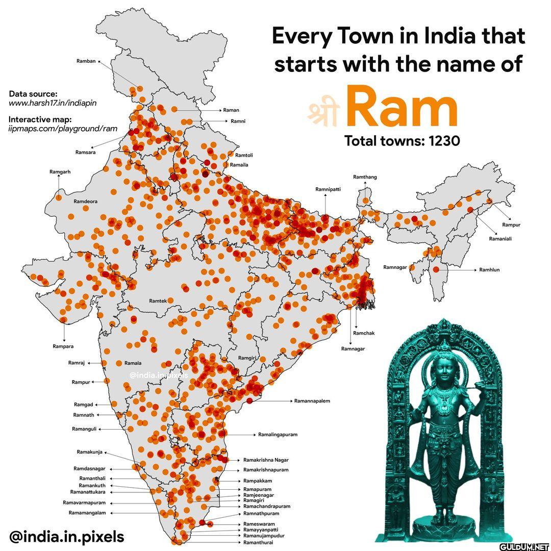 Every town in India that...