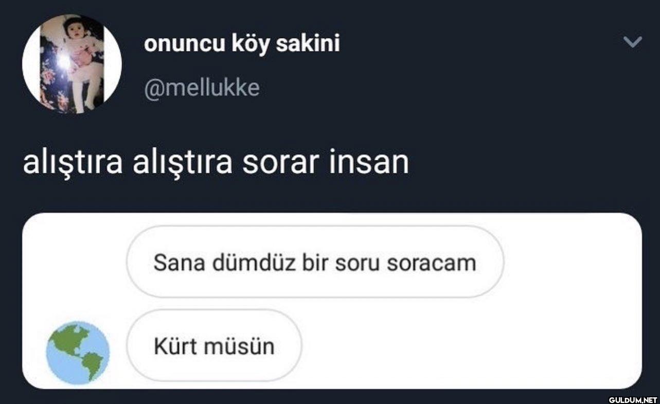 alıştıra alıştıra sorar...
