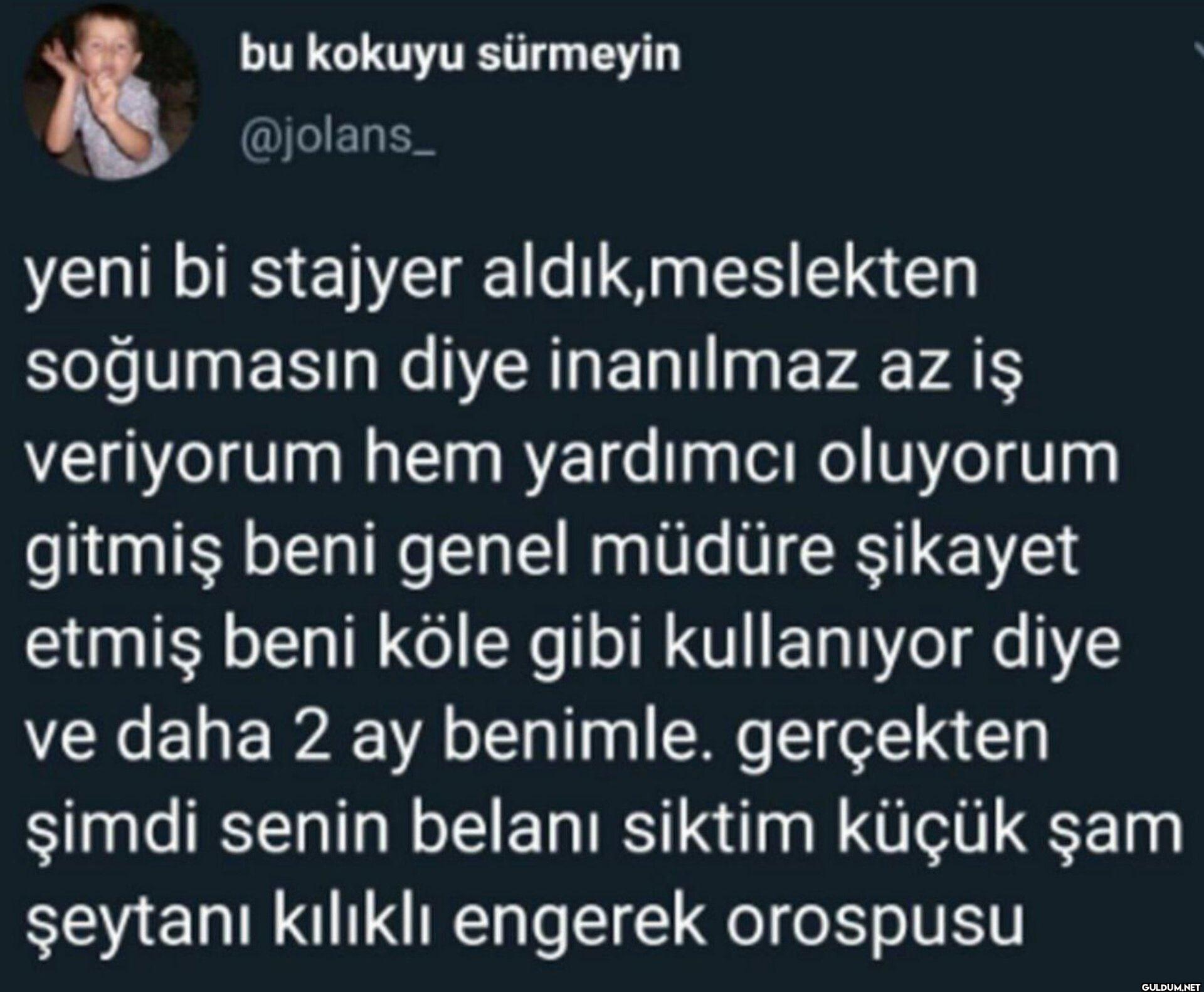 yeni bi stajyer...
