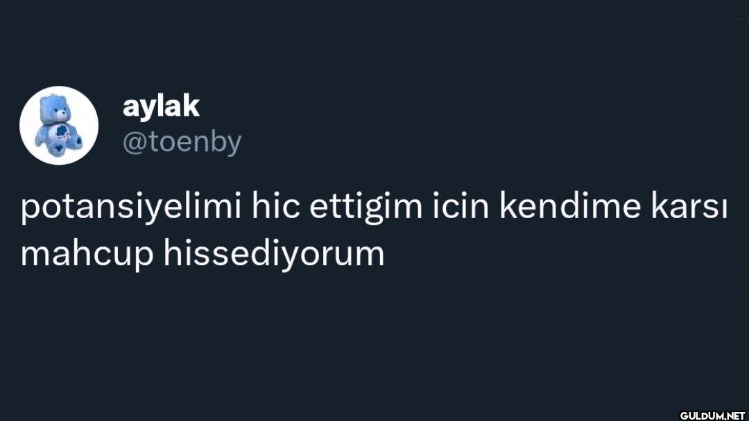 potansiyelimi hic ettigim...