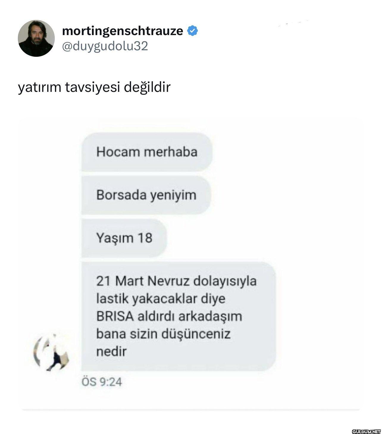 yatırım tavsiyesi değildir...